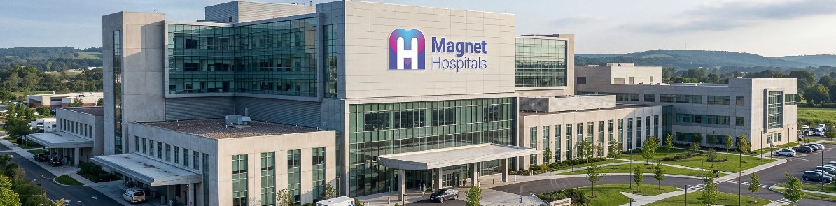 Aerial view of a Magnet Hospitals campus