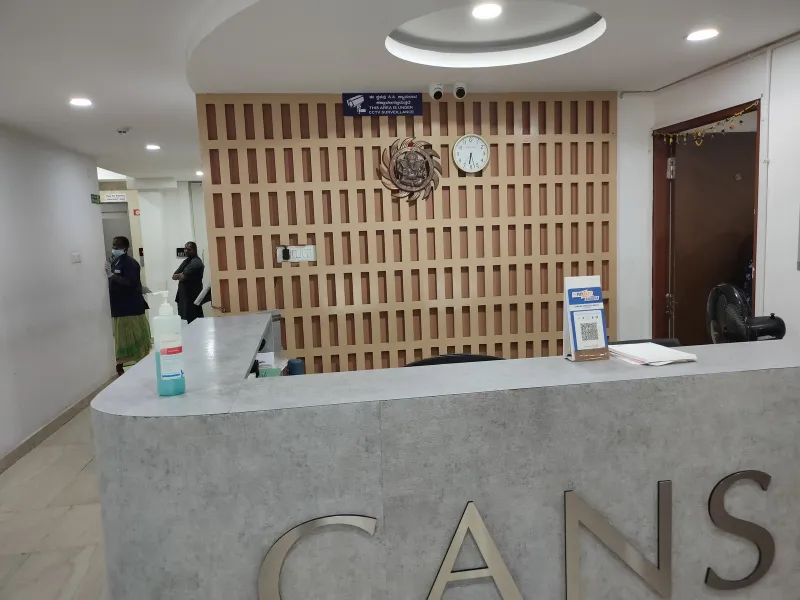 Reception desk at Magnet Hospital Jalahalli