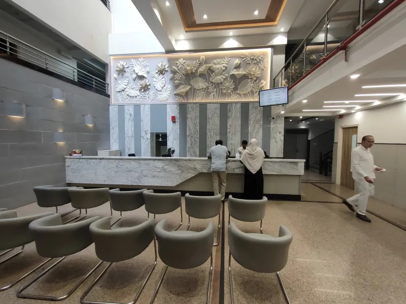 Reception and waiting area at Magnet Hospital Langford Rd