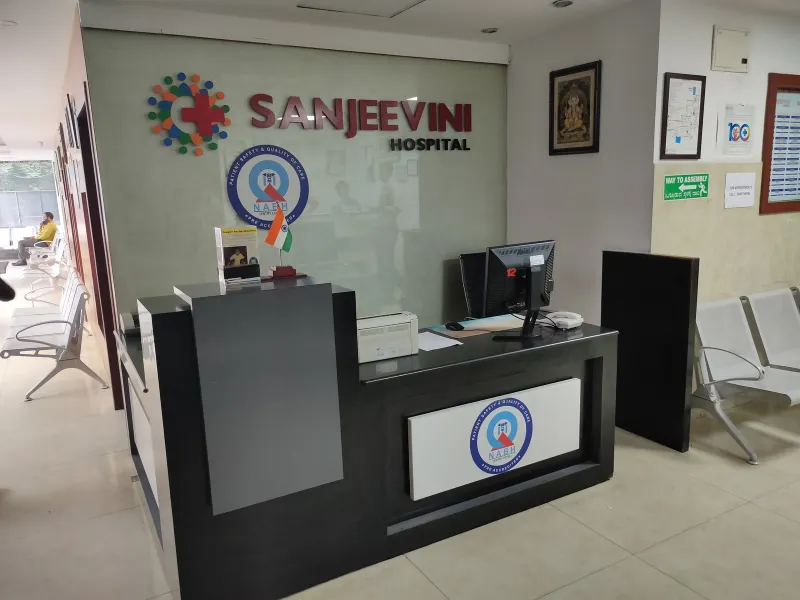 Reception desk at Magnet Hospital Mahalakshmi Layout