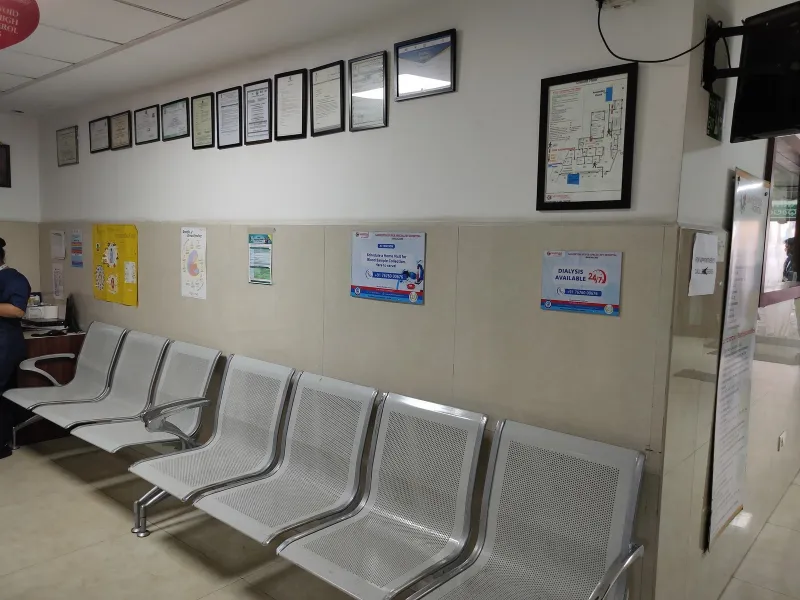 Waiting area at Magnet Hospital Mahalakshmi Layout